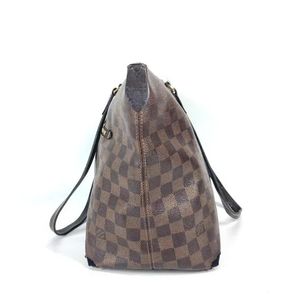 LOUIS VUITTON N41013 Damier Iena MM Shoulder Bag Tote Bag Canvas Ebene Brown - Picture 4 of 16